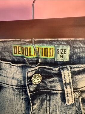 Demolition Kids' Light Wash Blue Jeans - Size 14